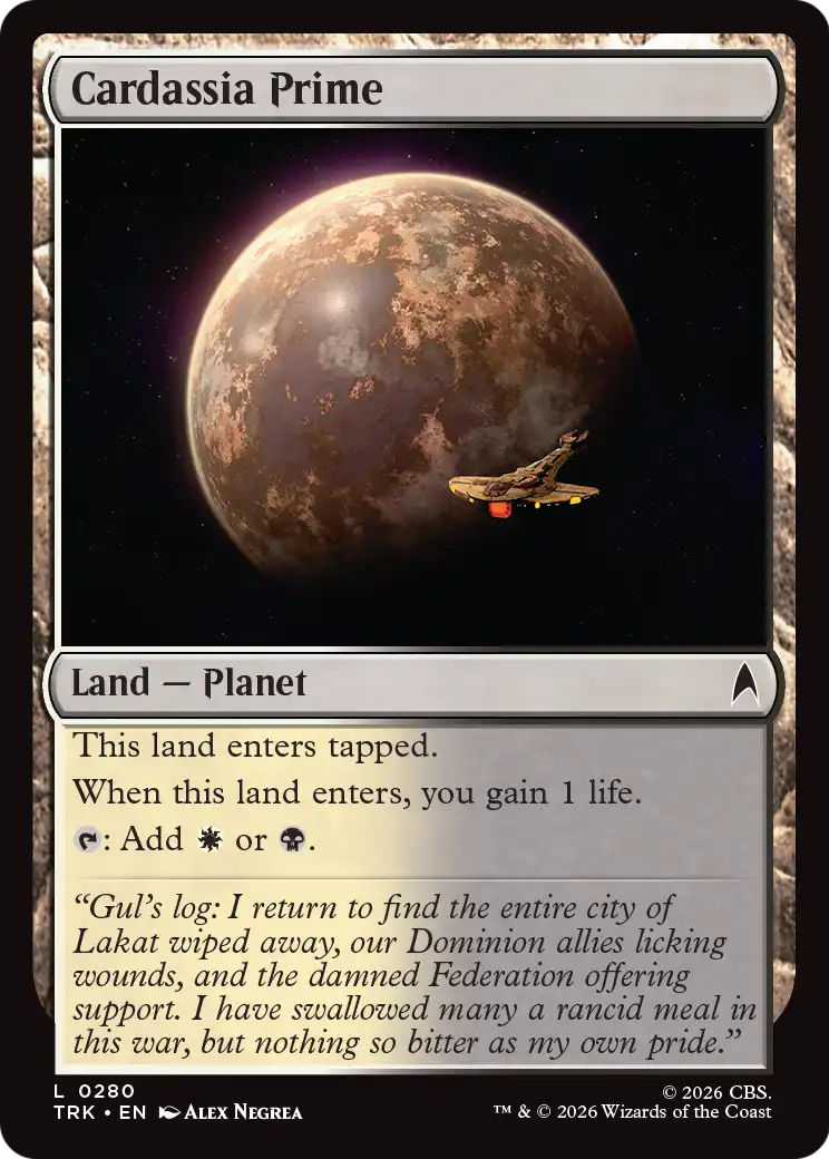 Cardassia Prime - Common Land — Planet card from Star Trek