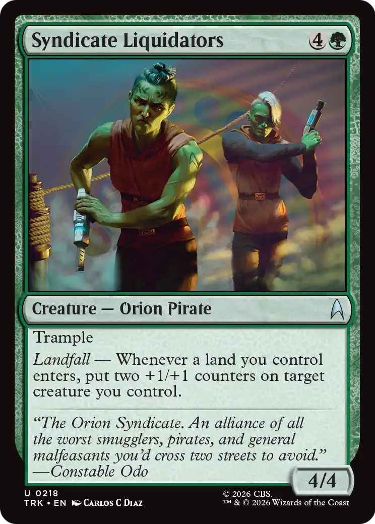 Syndicate Liquidators - Uncommon Creature — Orion Pirate card from Star Trek