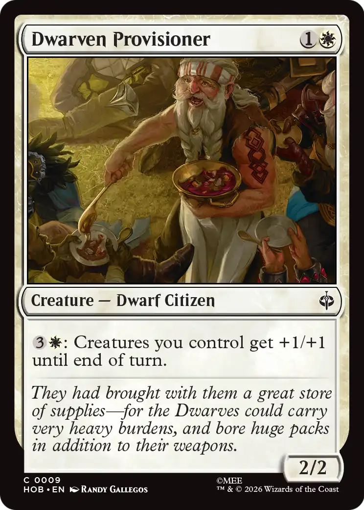 Dwarven Provisioner - Common Creature — Dwarf Citizen card from The Hobbit