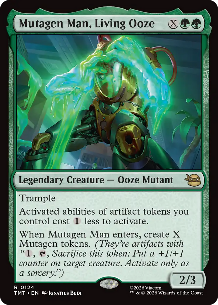 Mutagen Man, Living Ooze - Rare Legendary Creature — Ooze Mutant card from Teenage Mutant Ninja Turtles