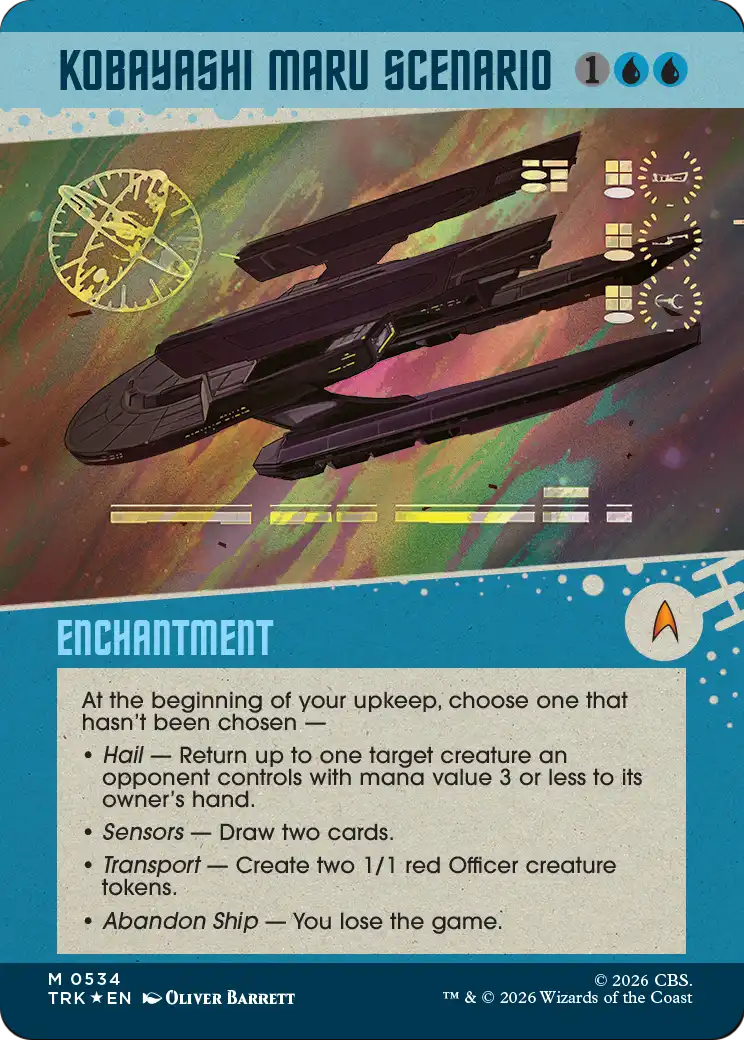 Kobayashi Maru Scenario - Mythic Enchantment card from Star Trek