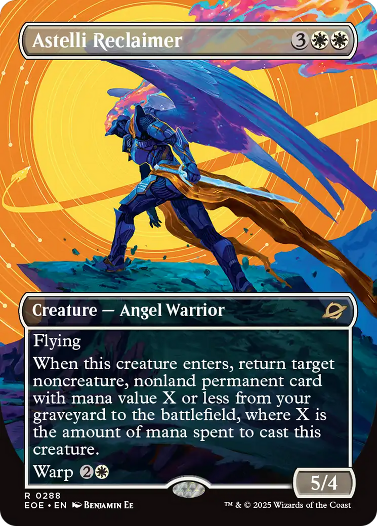Astelli Reclaimer - Rare Creature — Angel Warrior card from Edge of Eternities
