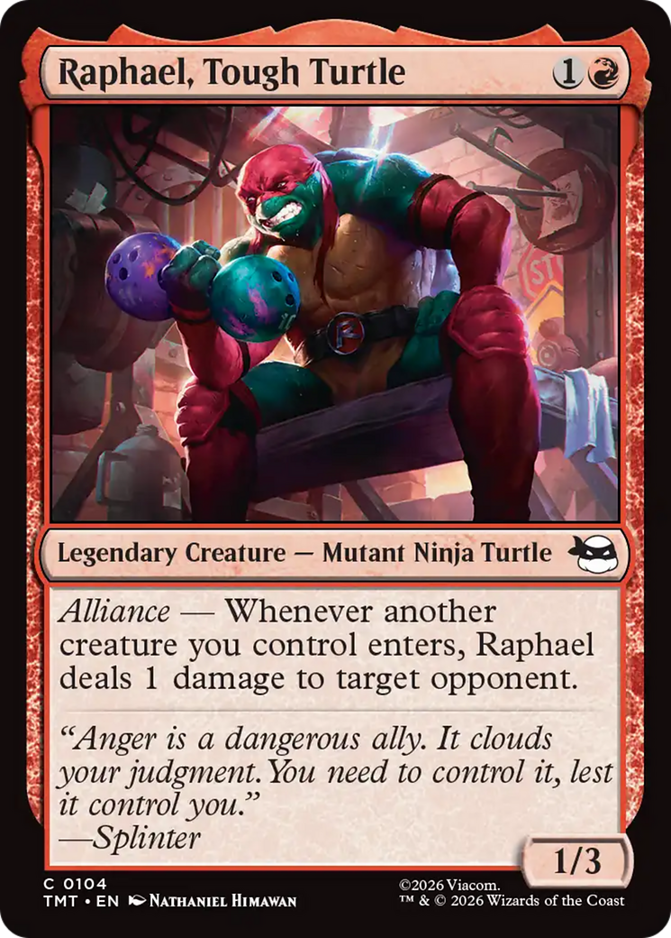 Raphael, Tough Turtle - Legendary Creature — Mutant Ninja Turtle used in Boros main decks