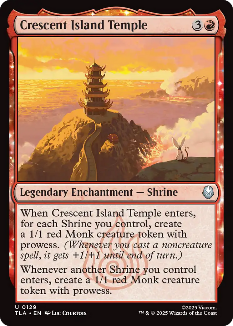 Crescent Island Temple - Uncommon Legendary Enchantment — Shrine card from Avatar: The Last Airbender