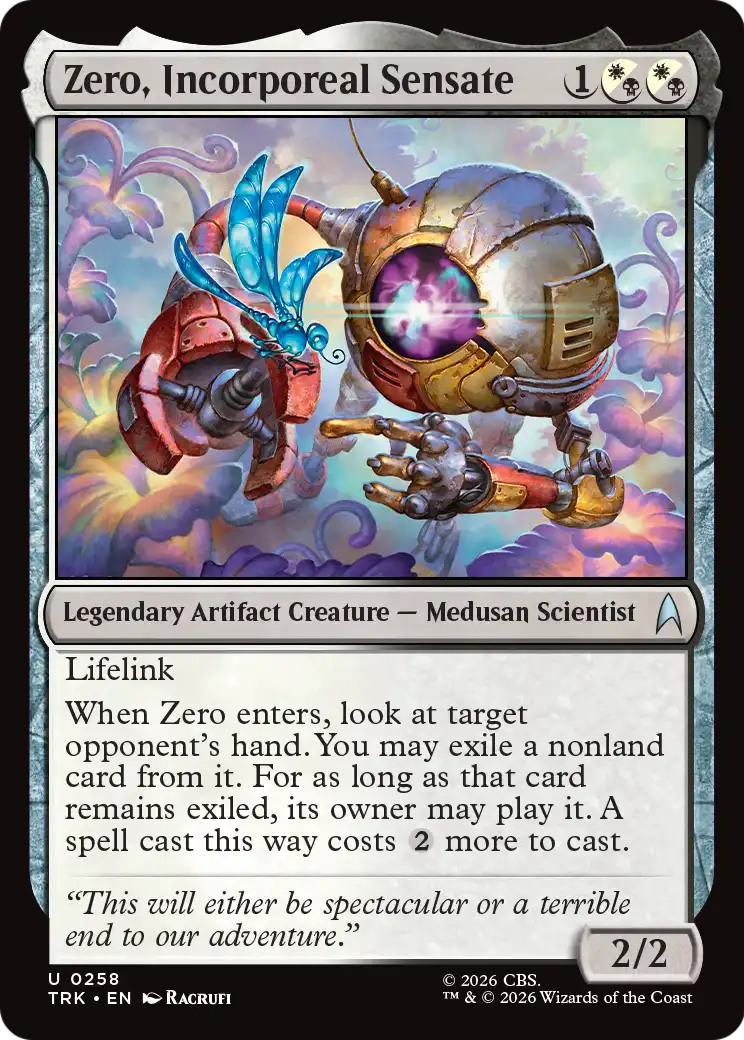 Zero, Incorporeal Sensate - Uncommon Legendary Artifact Creature — Medusan Scientist card from Star Trek