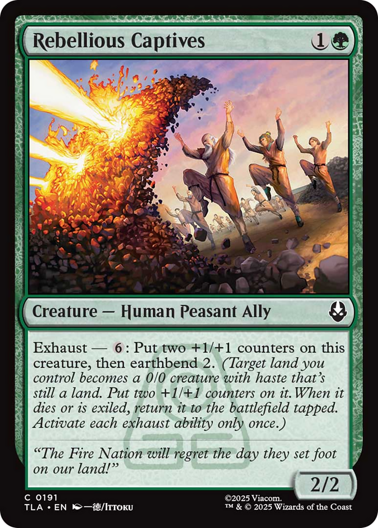 Rebellious Captives - Common Creature — Human Peasant Ally card from Avatar: The Last Airbender
