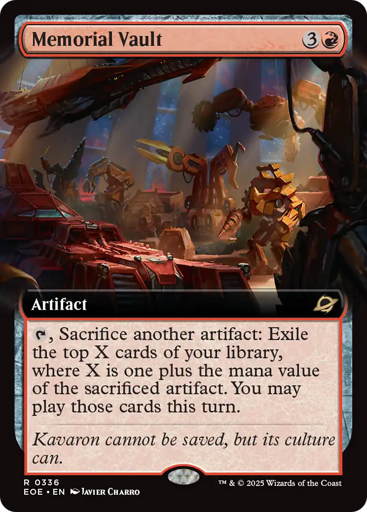 Memorial Vault - Rare Artifact card from Edge of Eternities