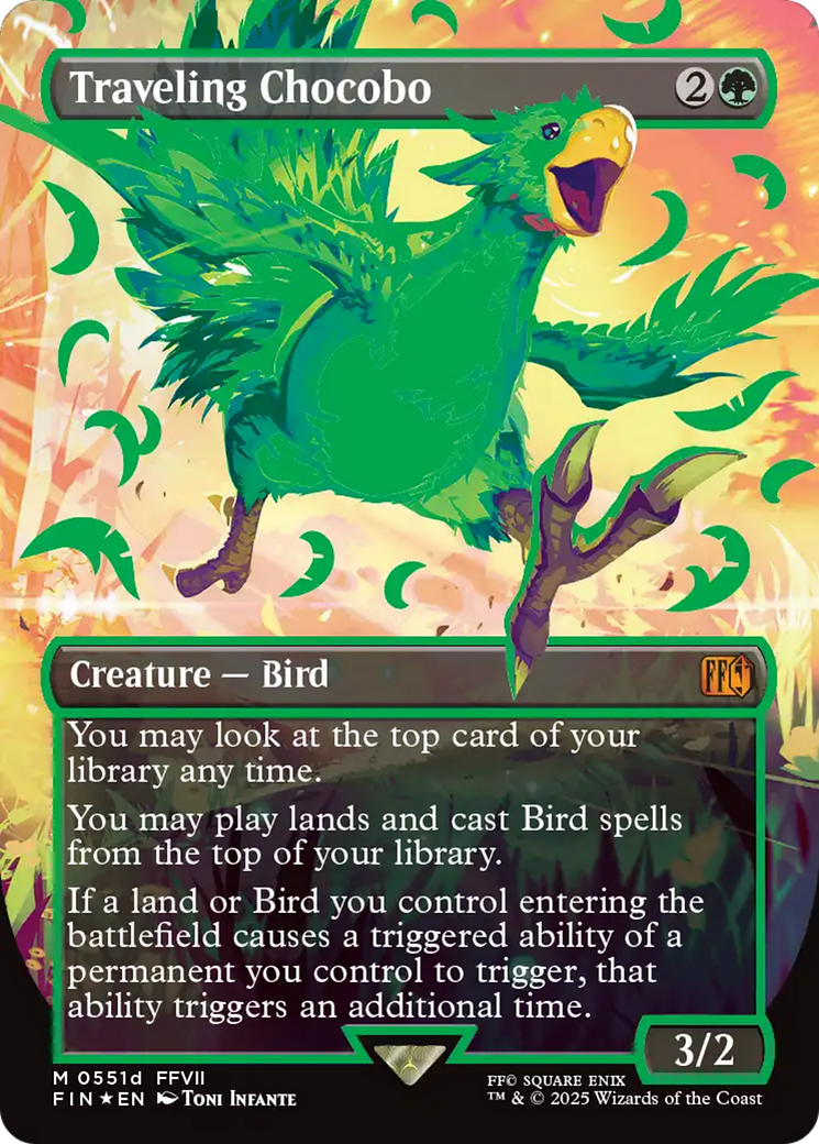 Traveling Chocobo - Mythic Creature — Bird card from Final Fantasy