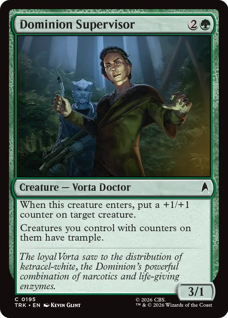 Dominion Supervisor - Common Creature — Vorta Doctor card from Star Trek