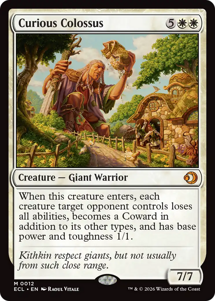 Curious Colossus - Mythic Creature — Giant Warrior card from Lorwyn Eclipsed