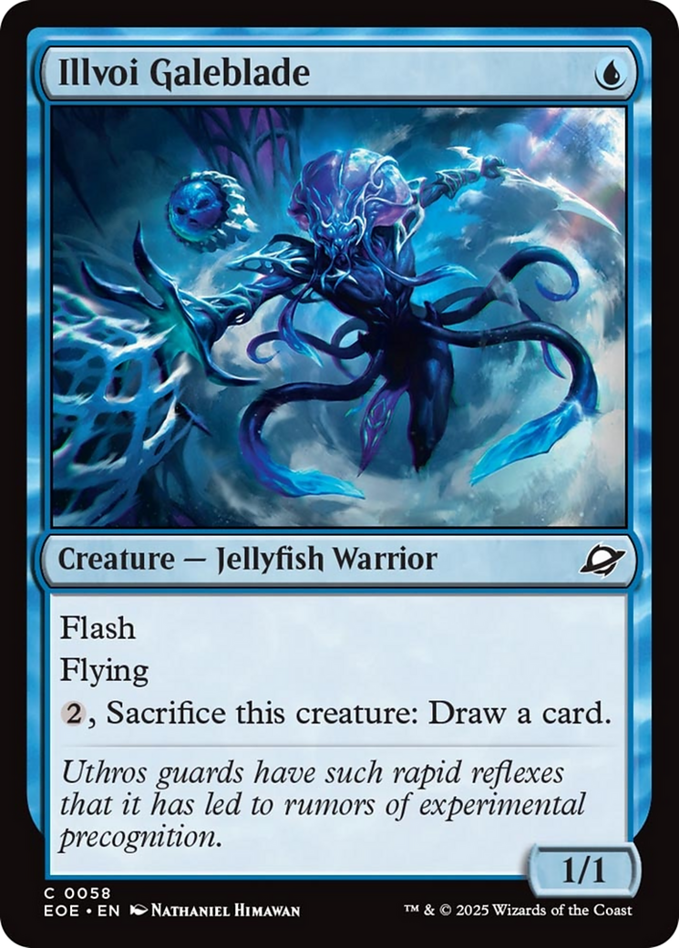 Illvoi Galeblade - Common Creature — Jellyfish Warrior card from Edge of Eternities