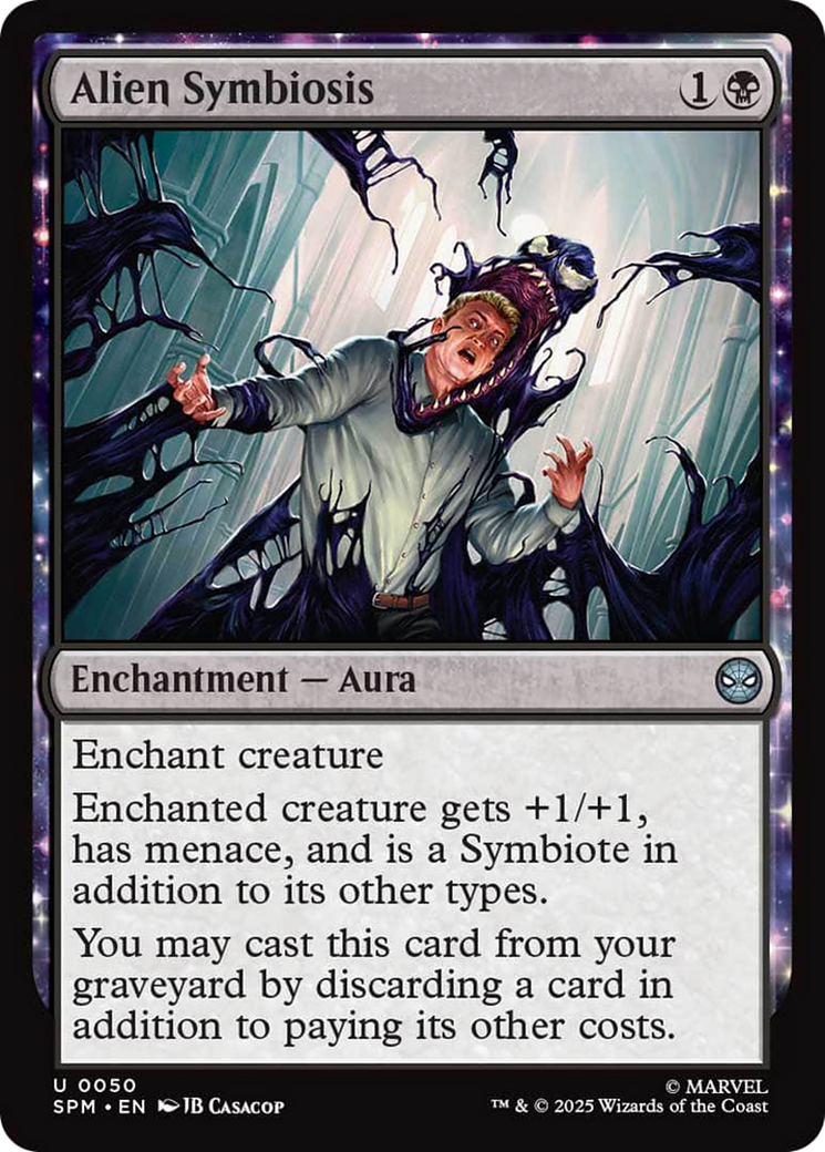 Alien Symbiosis - Uncommon Enchantment — Aura card from Marvel's Spider-Man