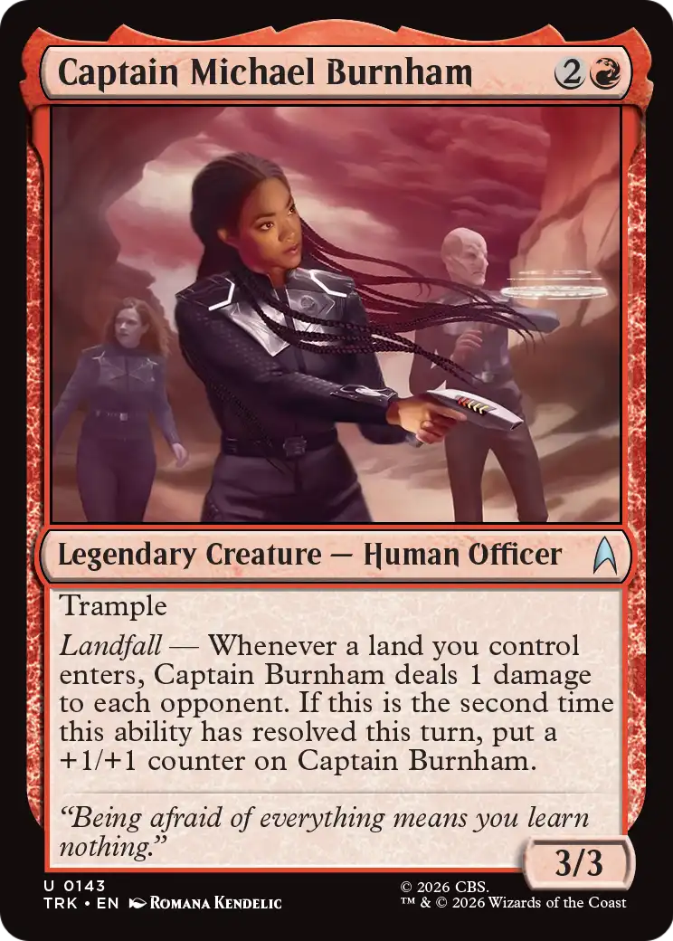 Captain Michael Burnham - Uncommon Legendary Creature — Human Officer card from Star Trek