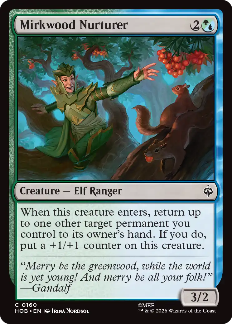 Mirkwood Nurturer - Common Creature — Elf Ranger card from The Hobbit