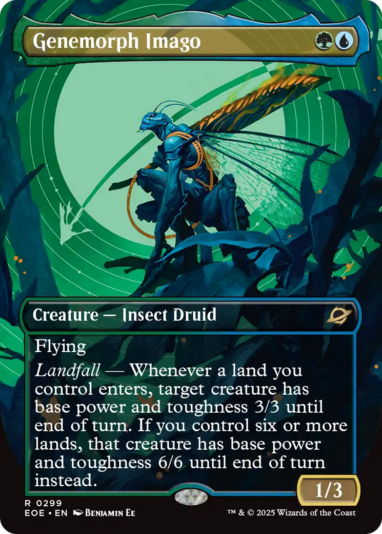 Genemorph Imago - Rare Creature — Insect Druid card from Edge of Eternities