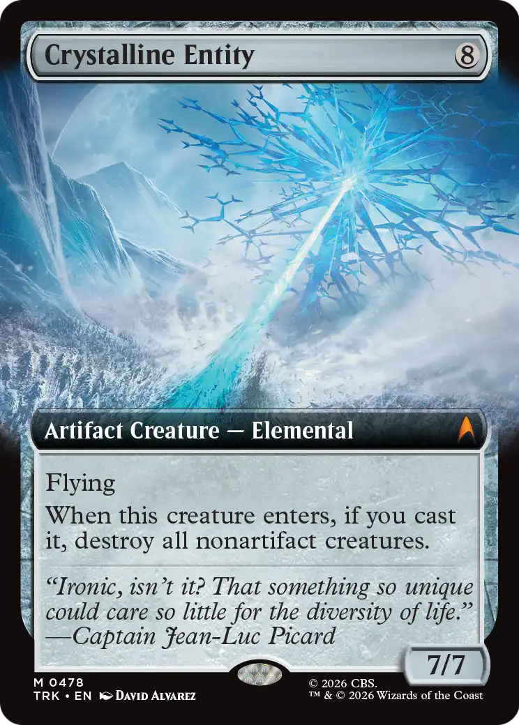Crystalline Entity - Mythic Artifact Creature — Elemental card from Star Trek