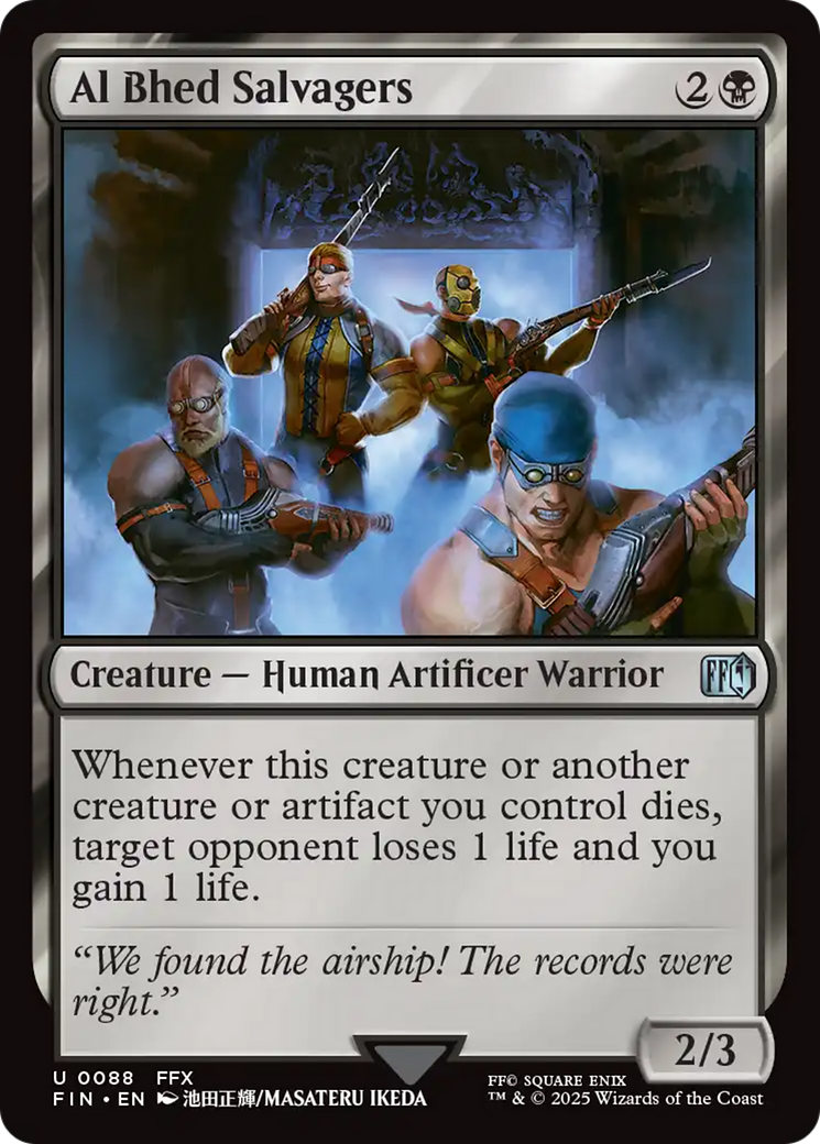 Al Bhed Salvagers - Uncommon Creature — Human Artificer Warrior card from Final Fantasy
