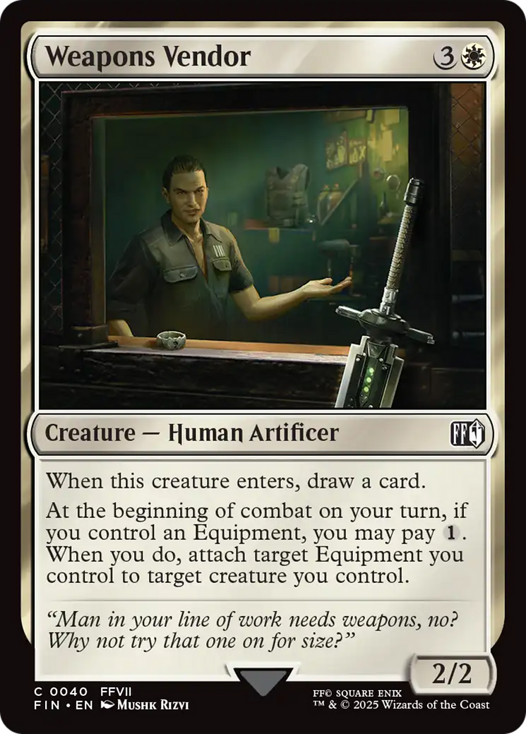 Weapons Vendor - Common Creature — Human Artificer card from Final Fantasy