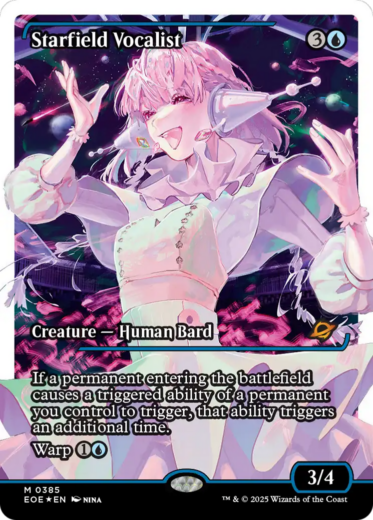 Starfield Vocalist - Mythic Creature — Human Bard card from Edge of Eternities