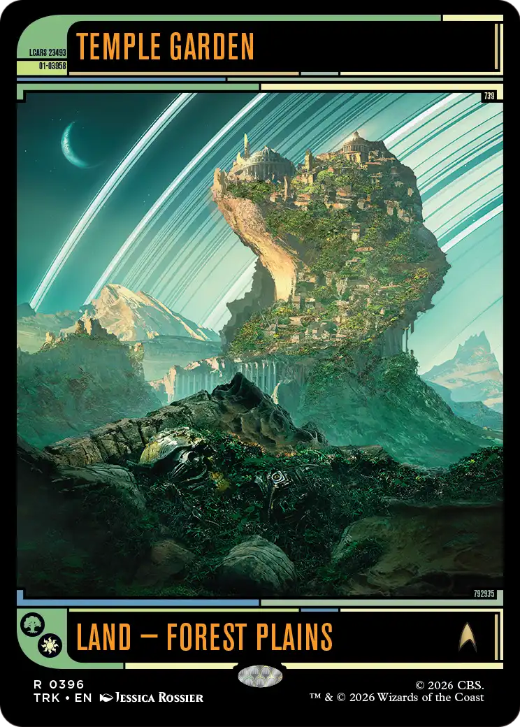 Temple Garden - Rare Land — Forest Plains card from Star Trek