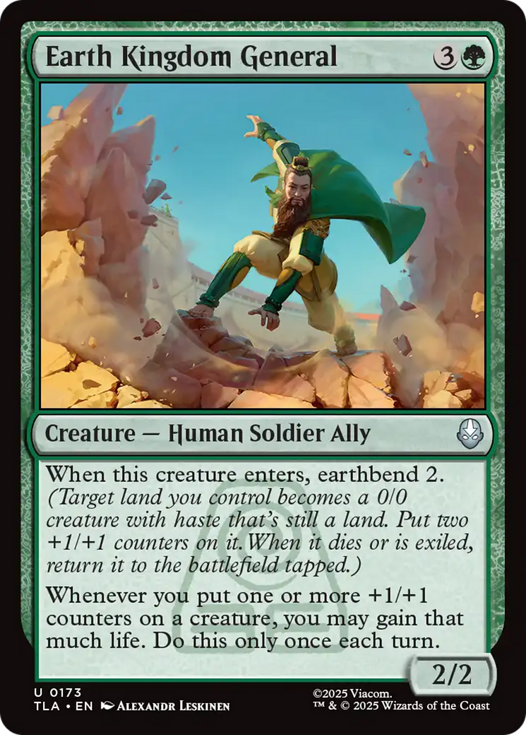 Earth Kingdom General - Uncommon Creature — Human Soldier Ally card from Avatar: The Last Airbender