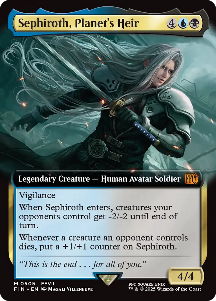 Sephiroth, Planet's Heir - Mythic Legendary Creature — Human Avatar Soldier card from Final Fantasy