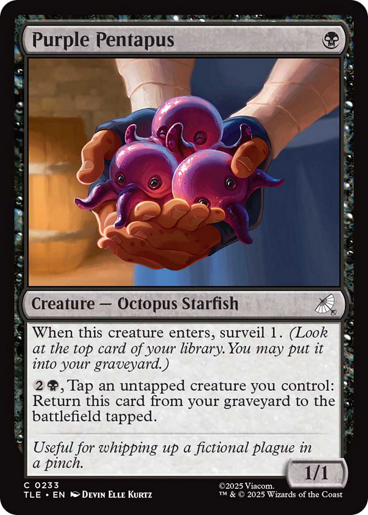 Purple Pentapus - Common Creature — Octopus Starfish card from Avatar: The Last Airbender Eternal