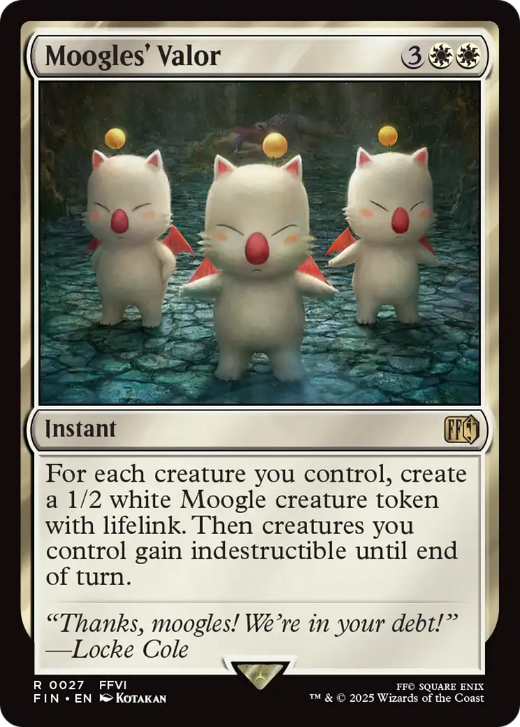 Moogles' Valor - Rare Instant card from Final Fantasy
