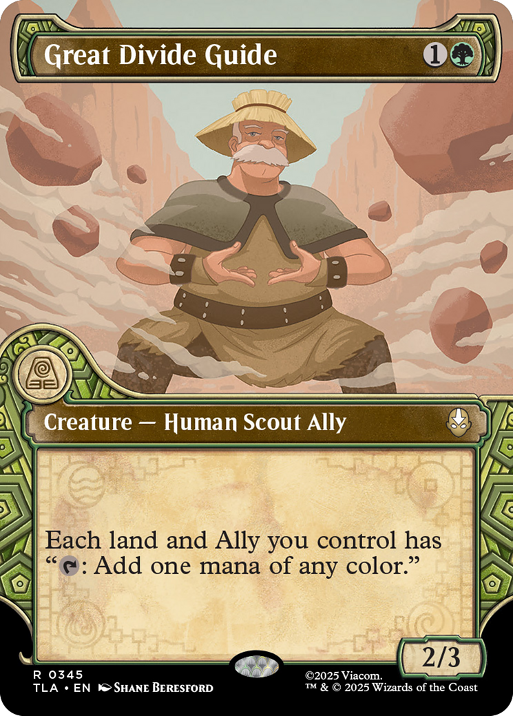 Great Divide Guide - Rare Creature — Human Scout Ally card from Avatar: The Last Airbender