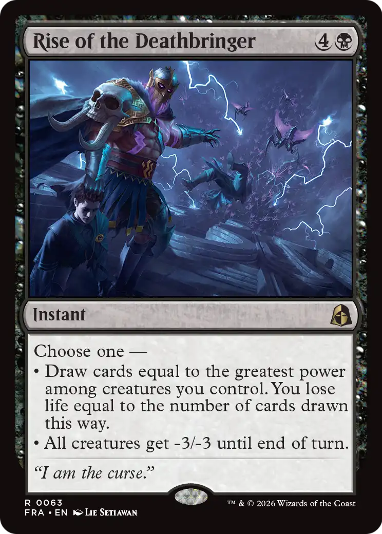 Rise of the Deathbringer - Rare Instant card from Reality Fracture