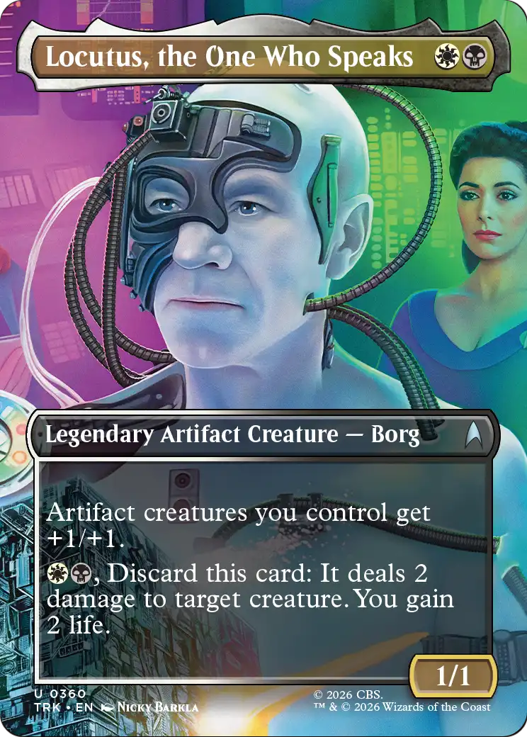 Locutus, the One Who Speaks - Uncommon Legendary Artifact Creature — Borg card from Star Trek