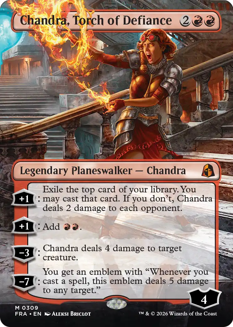 Chandra, Torch of Defiance - Mythic Legendary Planeswalker — Chandra card from Reality Fracture