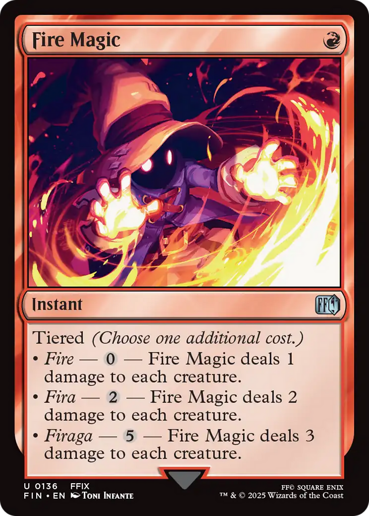 Fire Magic - Uncommon Instant card from Final Fantasy