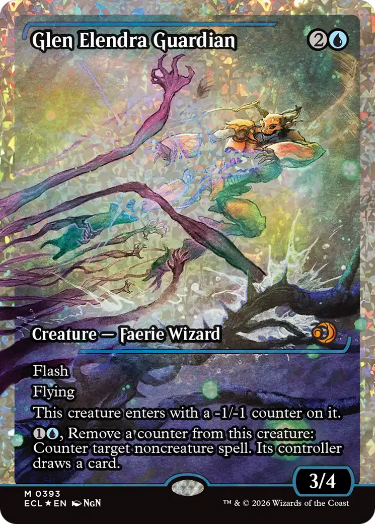 Glen Elendra Guardian - Mythic Creature — Faerie Wizard card from Lorwyn Eclipsed