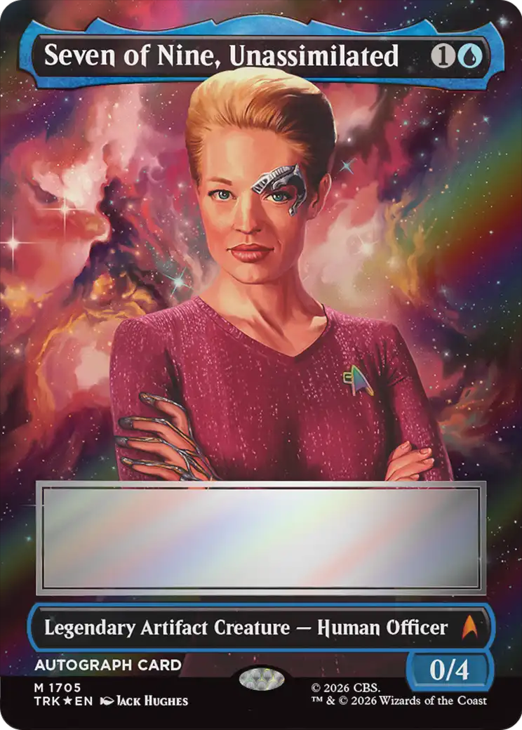 Seven of Nine, Unassimilated - Mythic Legendary Artifact Creature — Human Officer card from Star Trek