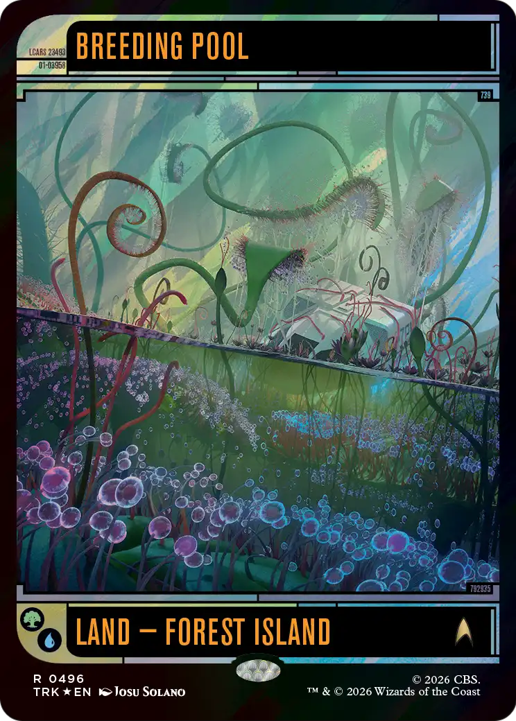 Breeding Pool - Rare Land — Forest Island card from Star Trek