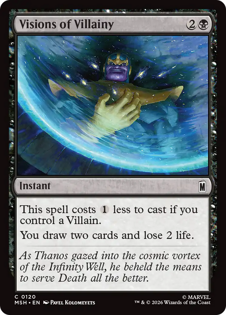 Visions of Villainy - Common Instant card from Marvel Super Heroes