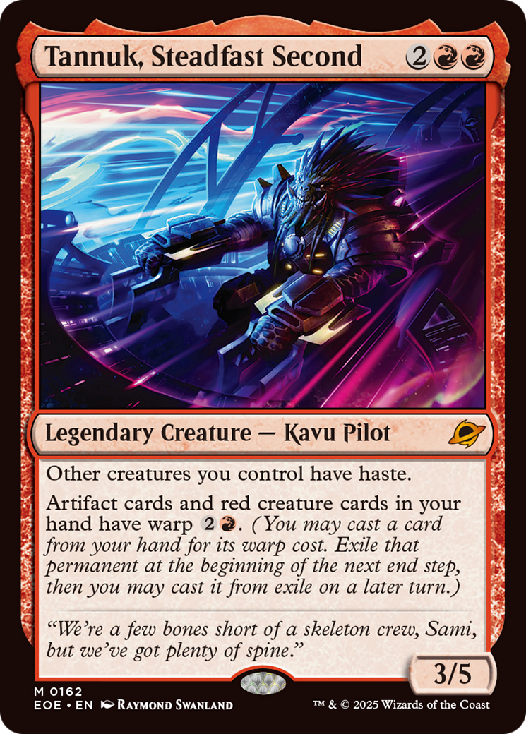 Tannuk, Steadfast Second - Mythic Legendary Creature — Kavu Pilot card from Edge of Eternities