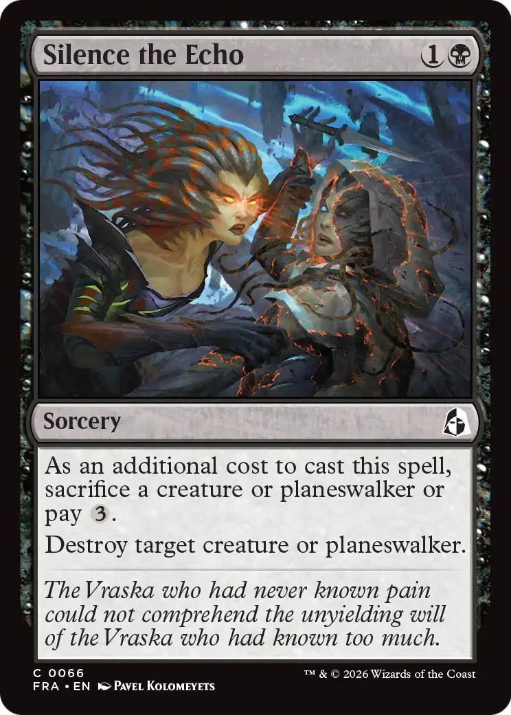 Silence the Echo - Common Sorcery card from Reality Fracture
