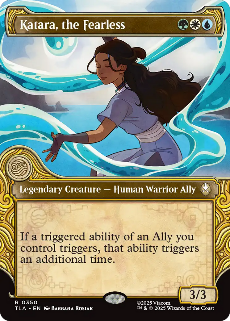 Katara, the Fearless - Rare Legendary Creature — Human Warrior Ally card from Avatar: The Last Airbender