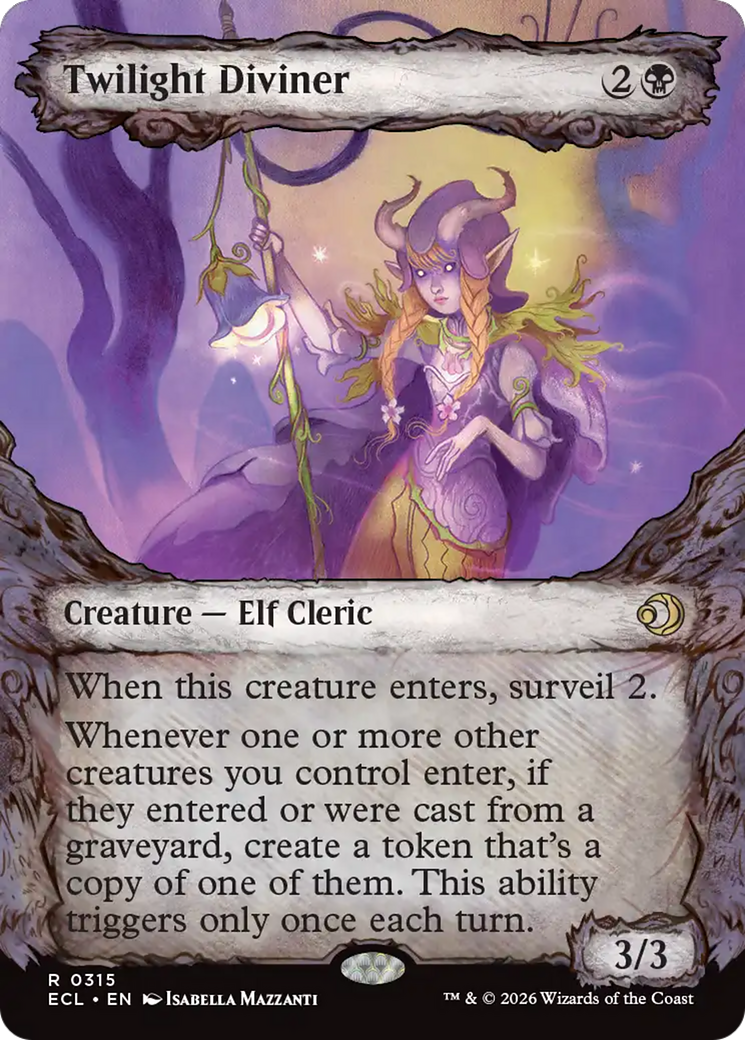 Twilight Diviner - Rare Creature — Elf Cleric card from Lorwyn Eclipsed