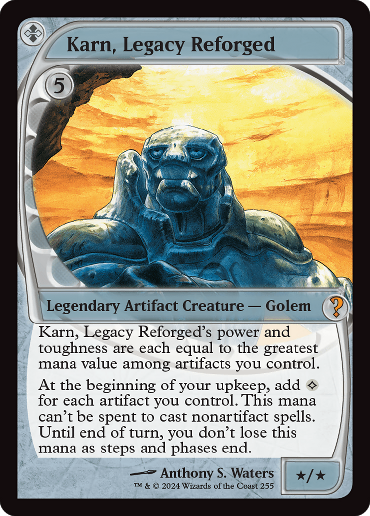 Karn, Legacy Reforged - Mythic Legendary Artifact Creature — Golem card from Mystery Booster 2