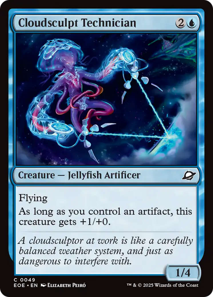 Cloudsculpt Technician - Common Creature — Jellyfish Artificer card from Edge of Eternities
