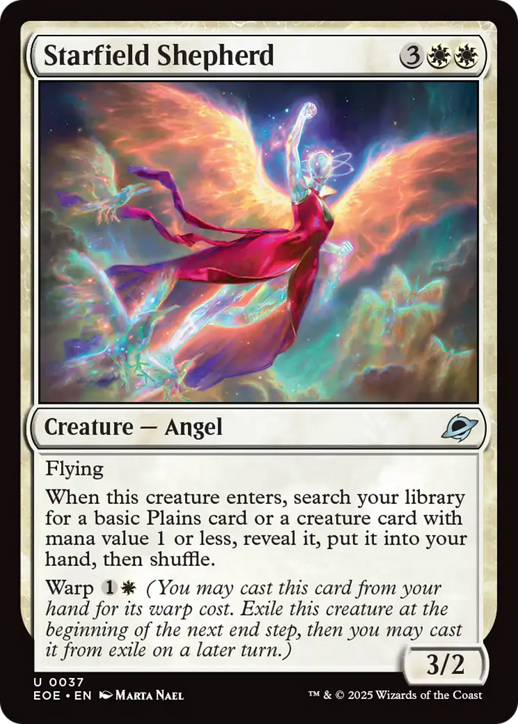 Starfield Shepherd - Uncommon Creature — Angel card from Edge of Eternities