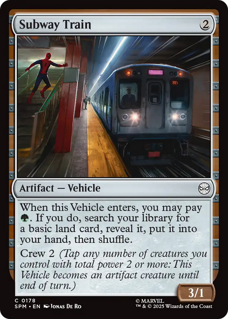 Subway Train - Common Artifact — Vehicle card from Marvel's Spider-Man